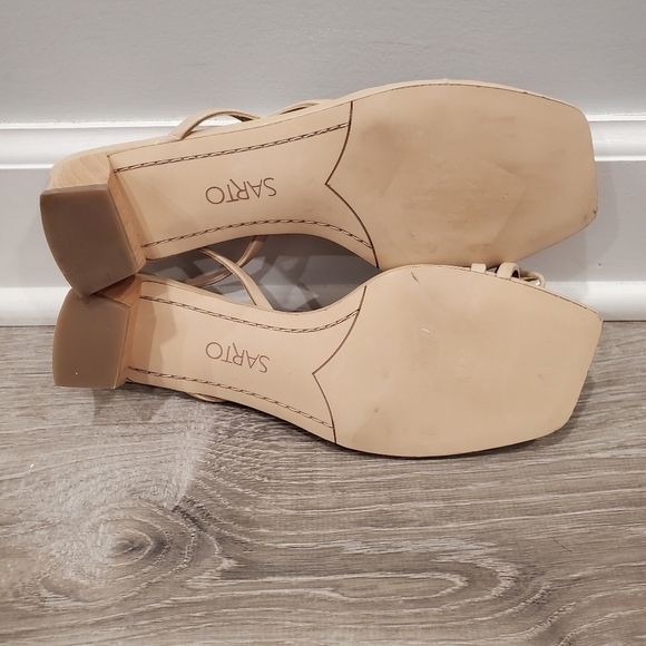 NEW Sarto Courtney Dress Sandal Beige - Picture 4 of 5